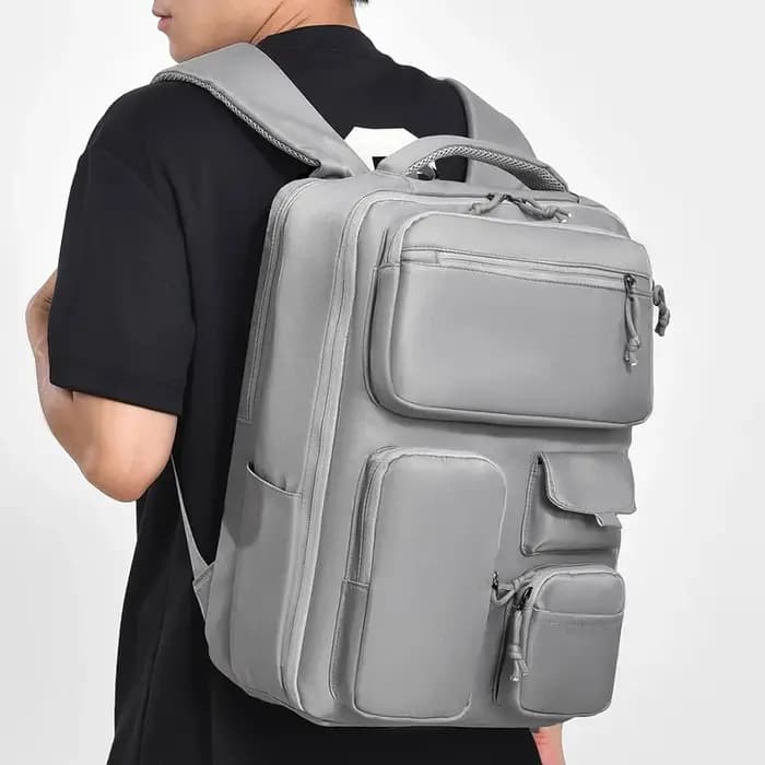 Sac à dos de voyage unisexe multi-poches pour hommes et femmes