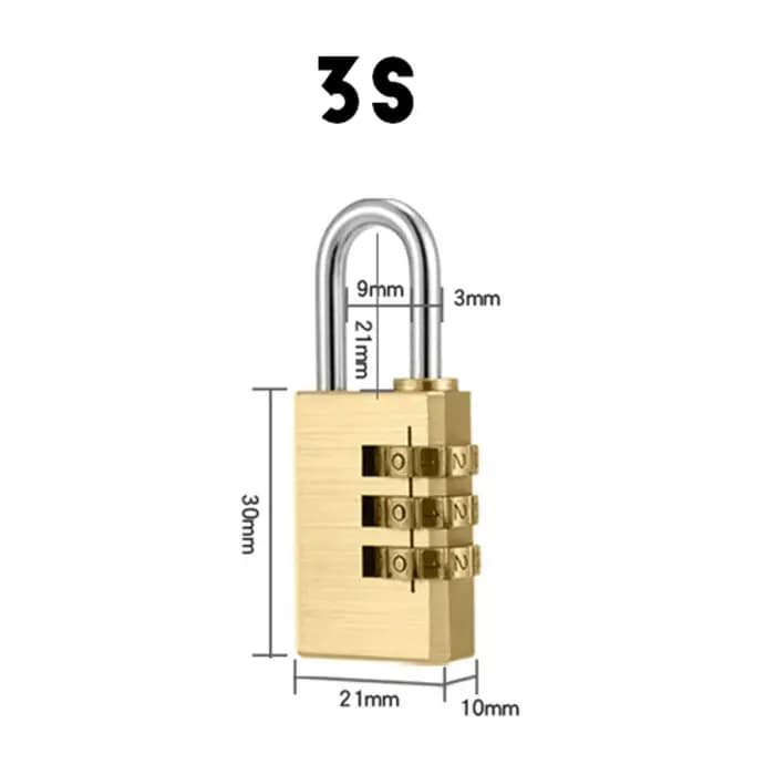 4 chiffres mot de passe serrure combinaison valise bagages métal Code mot