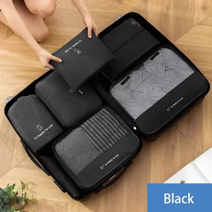 Kit de valise de rangement pour vêtements, ensemble de sac de voyage, sous-vêtements, chaussettes, chaussures, ensembles de bagages, accessoires de voyage, 7 pièces