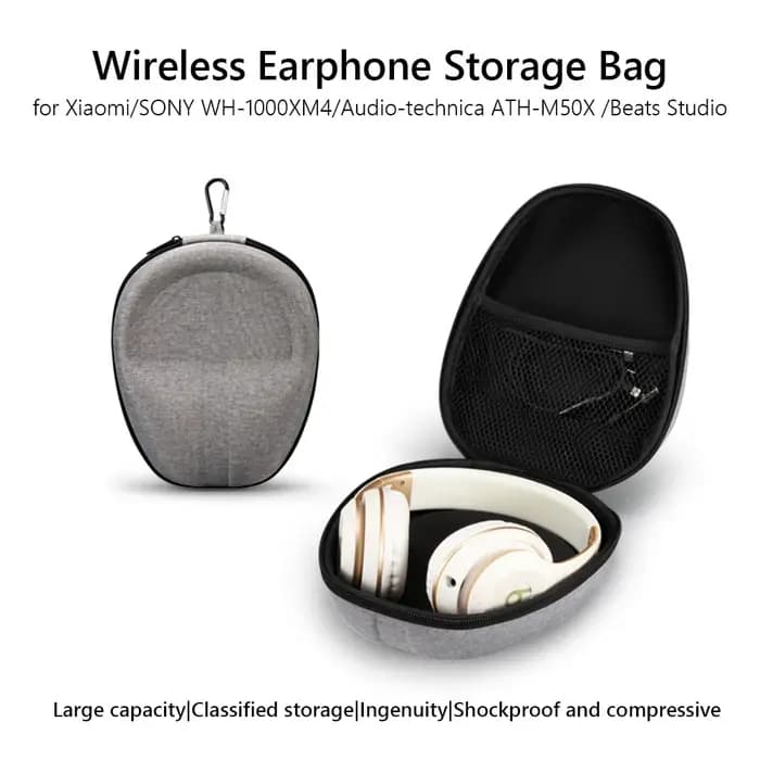 Étui universel pour écouteurs Sony WH1000XM6 WH1000XM5 WH1000XM4, sac de rangement pour casque, pochette de transport rigide pour écouteurs