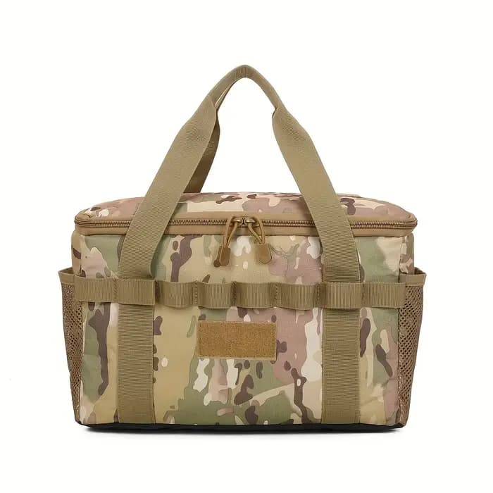 Sac tactique de camping en plein air - Outil multifonctionnel de grande capacité de 14 L et organisateur d'équipement de pique-nique avec plusieurs compartiments Noir