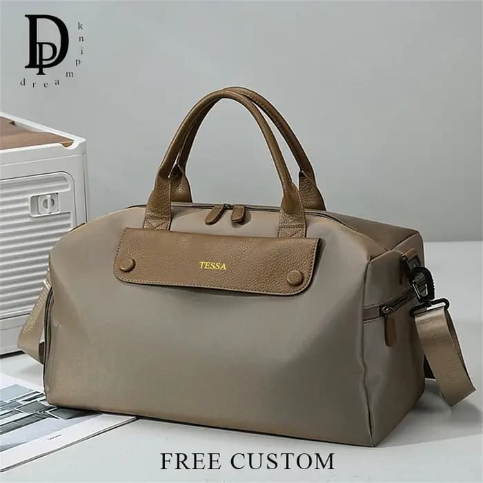 Sac de voyage en toile grande capacité personnalisable avec nom