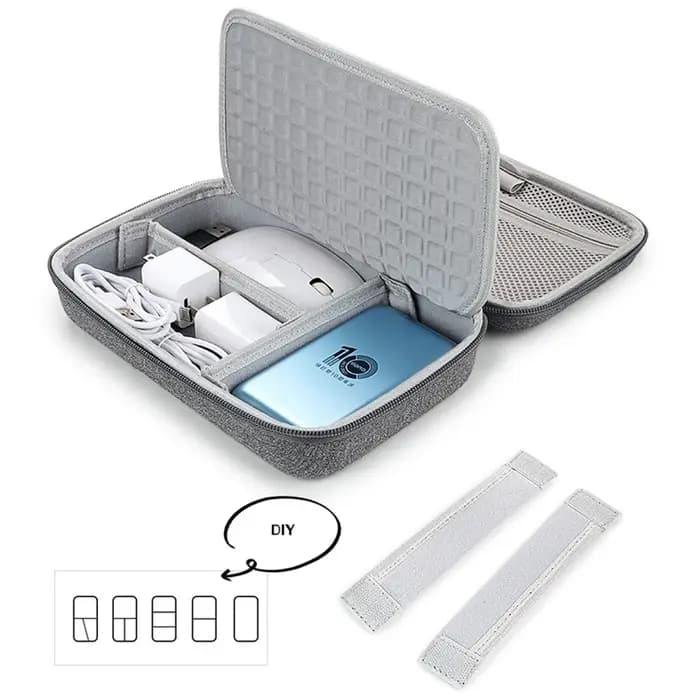 Organisateur d'accessoires électroniques de voyage de grande capacité