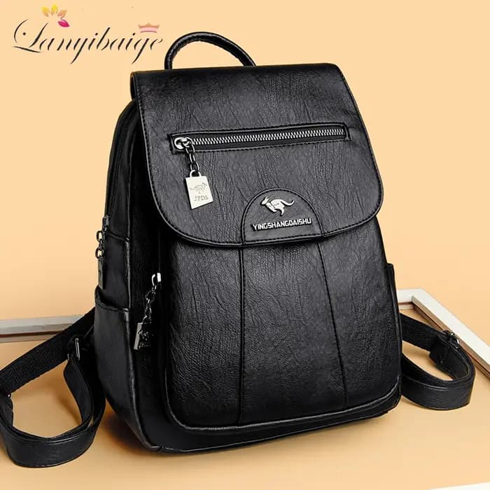 Sac à dos en cuir véritable souple pour femme, sac à dos de voyage décontracté pour femme, sacs d'école pour filles