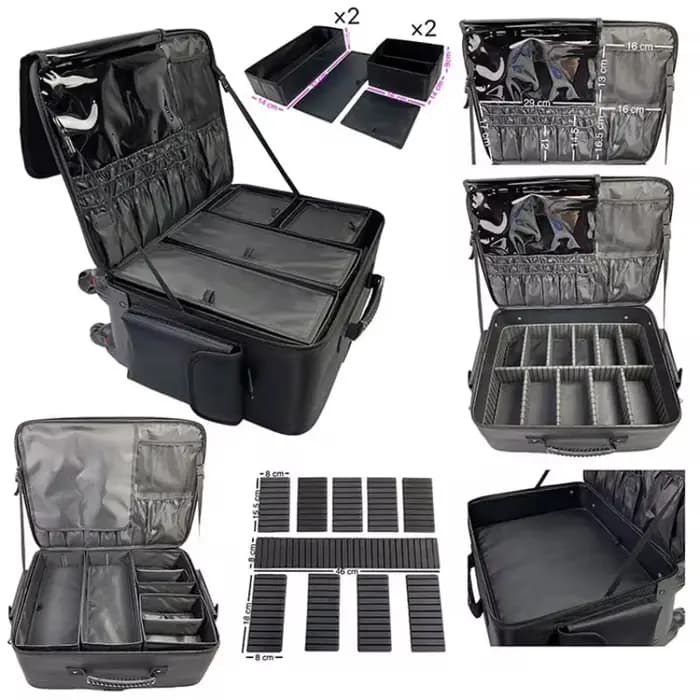 Valise de voyage brodée multicouche de grande taille