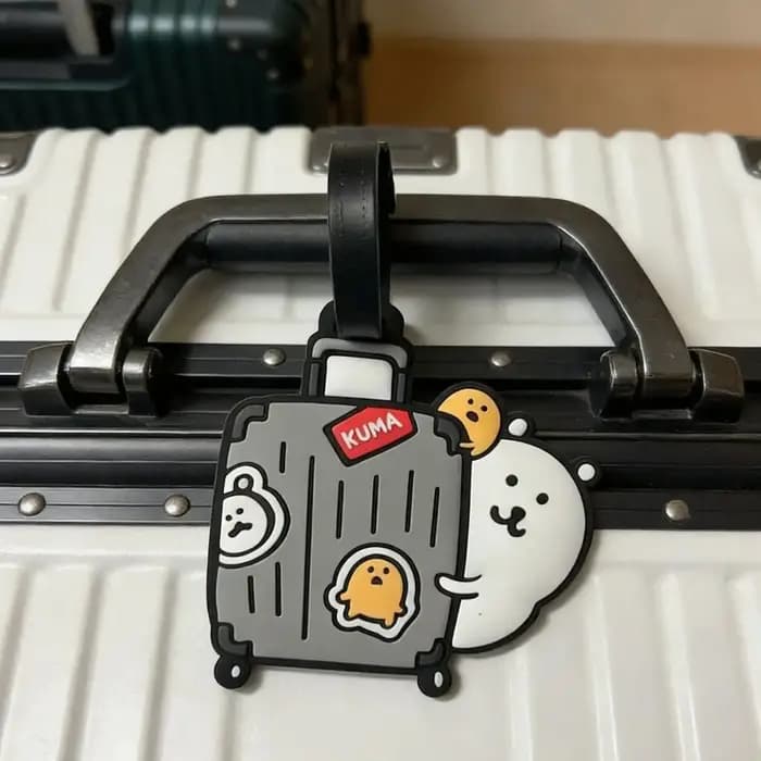 Étiquette de bagage mignonne de dessin animé, identifiant de bagage de voyage, étiquette suspendue pour bagages enregistrés
