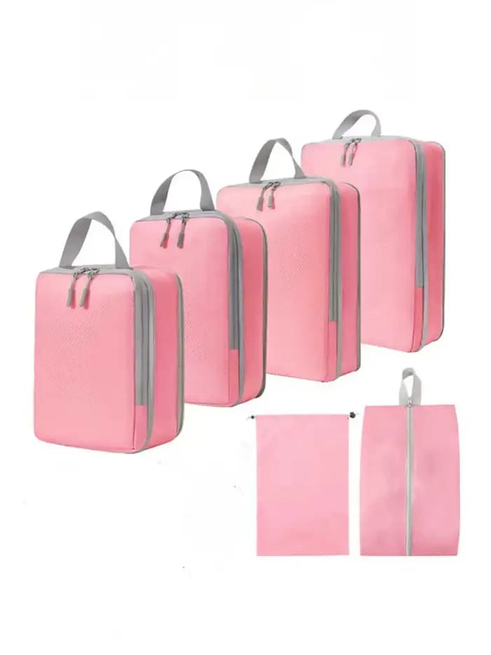 4/6 pièces emballage compressible sac de rangement de voyage Cubes valise étanche en Nylon Portable