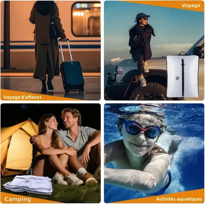 Sacs de compression sous vide pour vêtements, organisateurs de bagages, cubes de rangement pour valises, accessoires de voyage, emballage pour les vacances