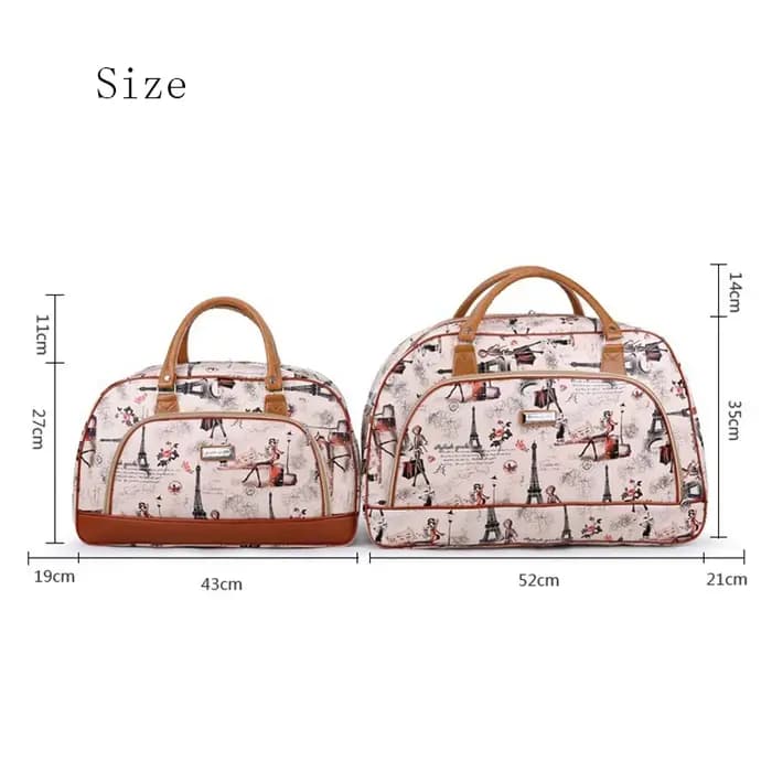 Sac de voyage en cuir imprimé pour femme