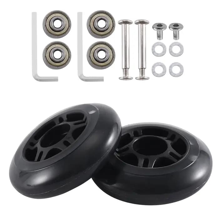 ABQR 80Mm X 24Mm roues à bagages roulements en acier au carbone