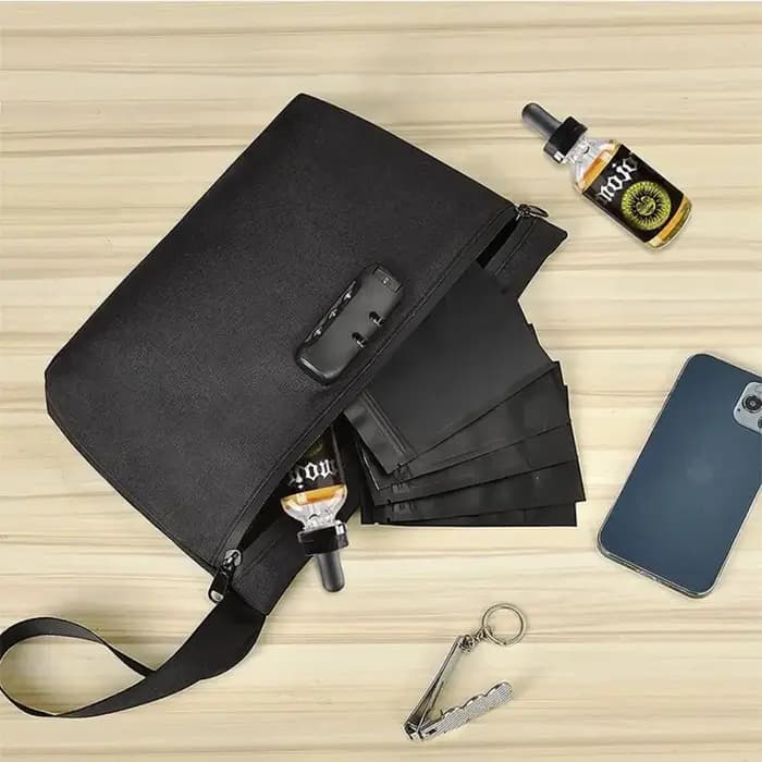 Sac anti-odeur, étui de Protection contre les odeurs avec serrure, pochette de rangement Portable de voyage