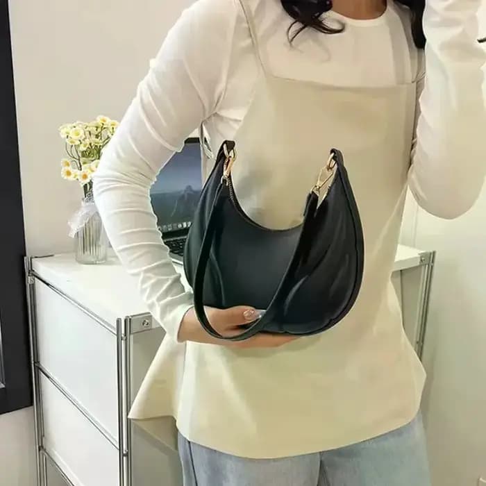 Sacs demi-lune unis pour femmes