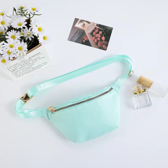 Sac banane en nylon pour femme, sac banane à fermeture éclair, réglable, léger, multifonction, degré