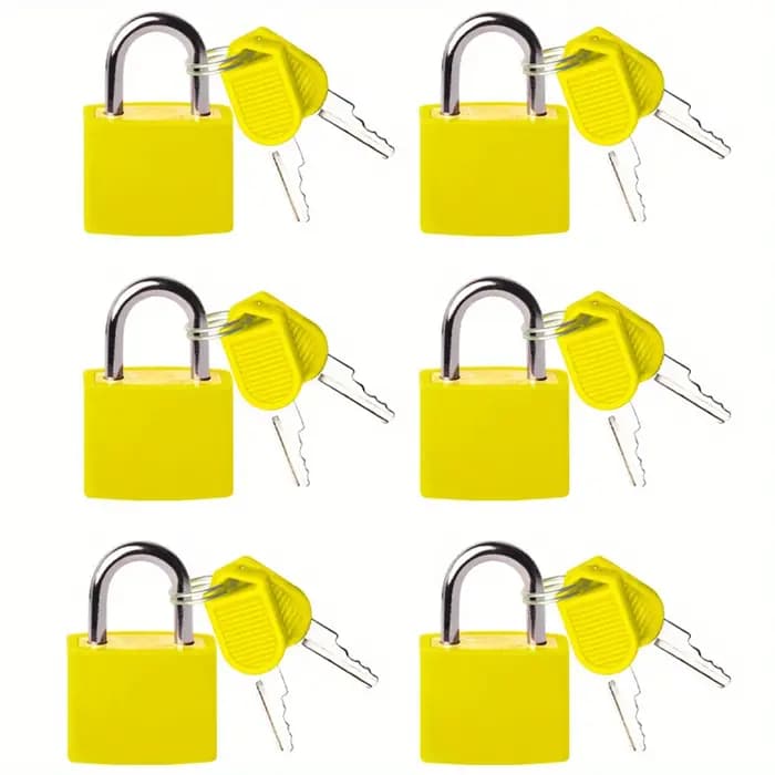 Cadenas de Sécurité avec 2 Valise de Voyage, 6 Pièces, 23mm, pour la Maison, l'École, le Bureau