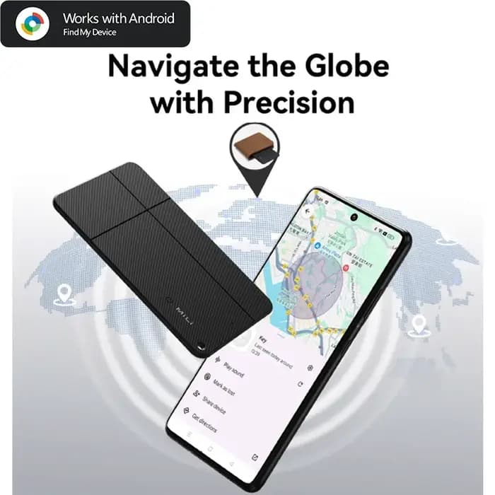 Mili – traceur de bagages Android Gps, traceur de localisation MiTag, fonctionne avec Google Find My Smart, étiquette de suivi pour clés, valise, sac à dos