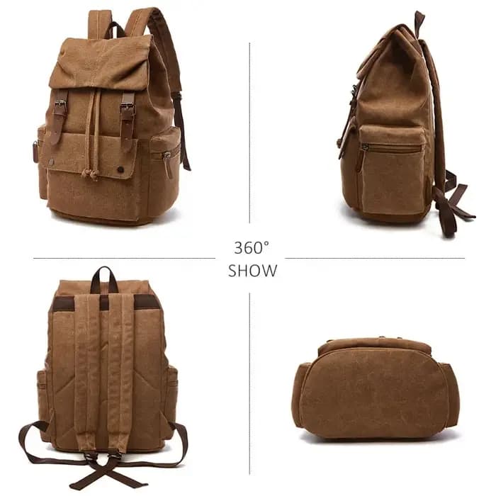 Sac à dos Vintage en toile pour ordinateur portable
