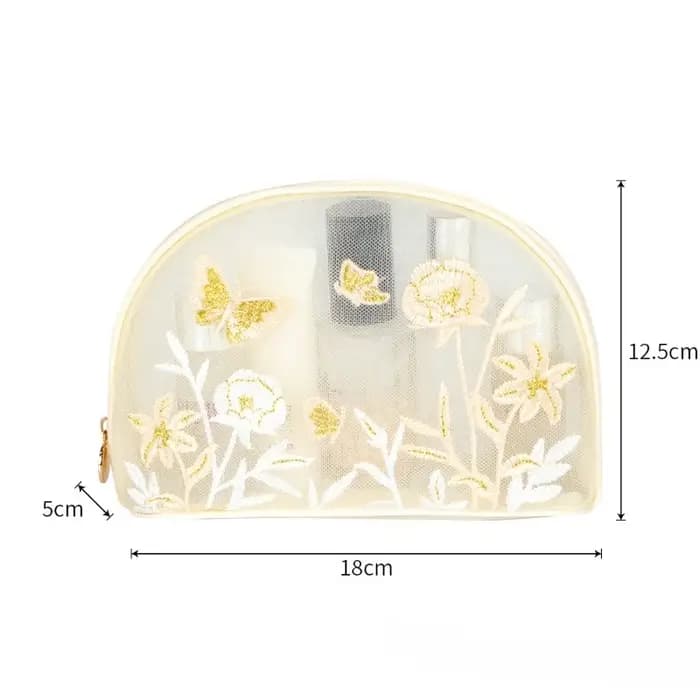 Nouvelle trousse de toilette portable grande capacité avec broderie filetée