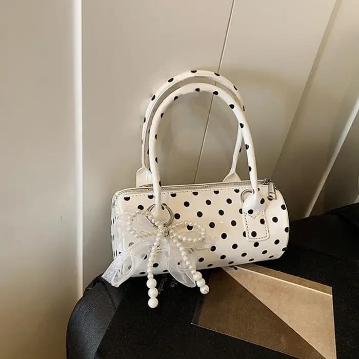 Sac à main en forme de coussin à pois pour femme