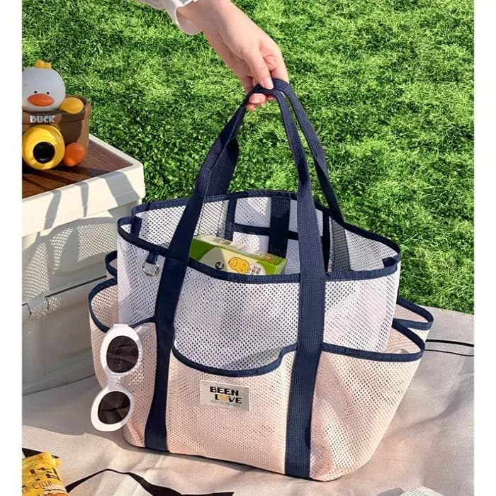 Grand sac de plage en maille