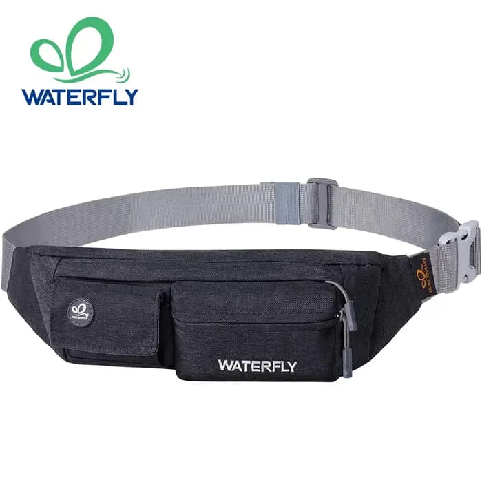 WATERFLY Fanny Pack pour femmes hommes petite pochette de taille sac de ceinture mince avec 4 poches pour la marche sac de poitrine à bandoulière léger