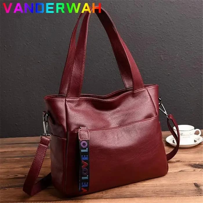Sac fourre-tout en cuir véritable pour femme