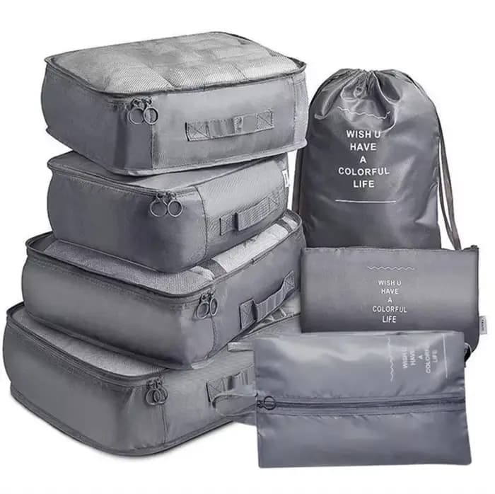 Organisateur de voyage pliant, 7 pièces, sacs de rangement, Cube de garde-robe, valise, ensemble d'e