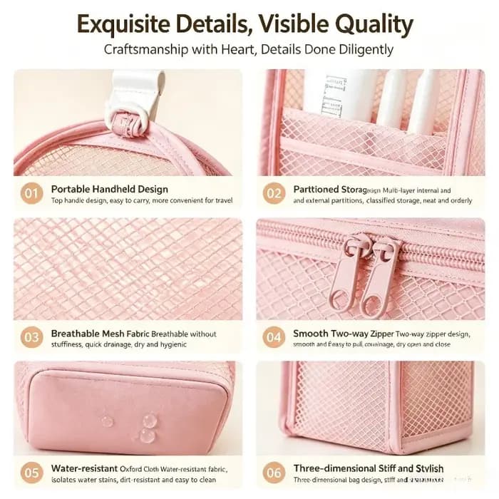 Sac à cosmétiques en maille EVA pour femmes