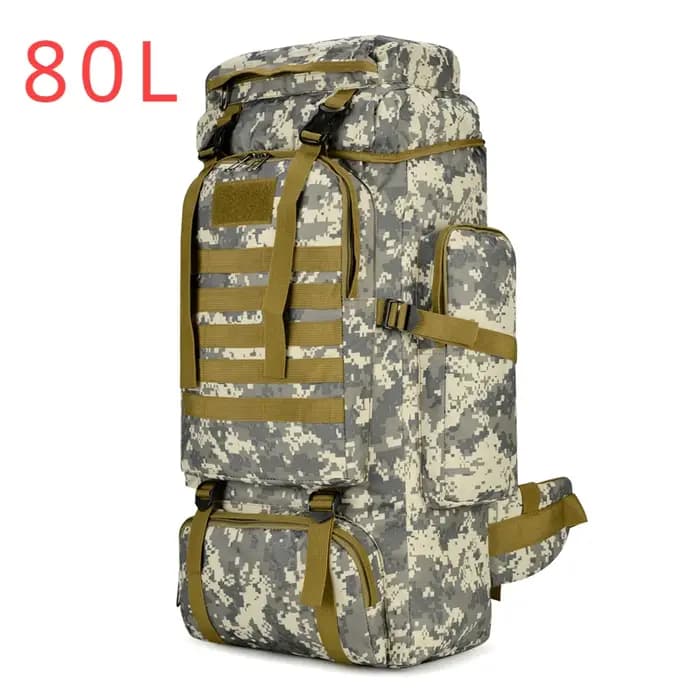 80L/100L sac d'alpinisme sac d'escalade sacs à dos tactiques grand sac à dos en plein air randonnée