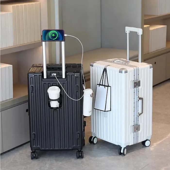 Valise grande capacité 30 pouces, robuste et durable, en ABS+PC, avec cadre en aluminium, valise à roulettes cabine 20 pouces, bagage à main