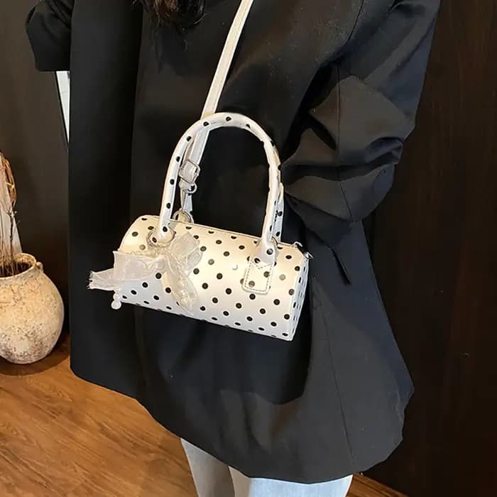 Sac à main en forme de coussin à pois pour femme