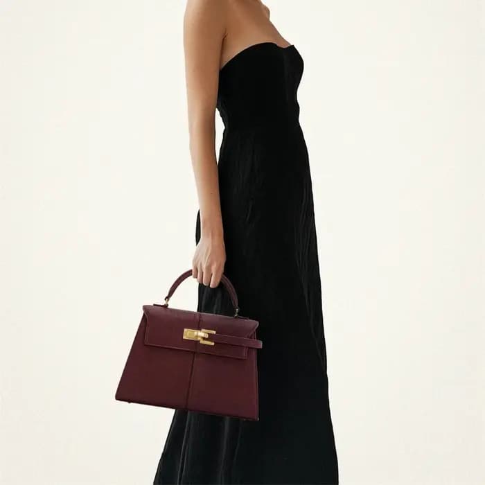 Sac trapézoïdal JW PEI, nouveau style, sac bandoulière en cuir véritable pour femme, design de niche