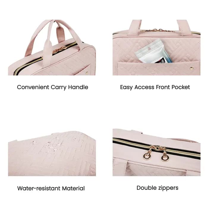 BAGSMART bolsos de maquillaje Sac de rangement de voyage,organisateur de voyage, sac de toilette sus