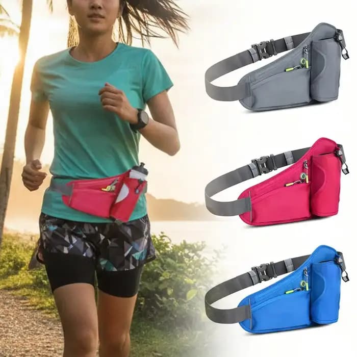 Sac Banane de Course avec Porte-Bouteille d'Eau