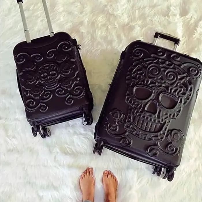 Valise de voyage avec éléments pop de personnalité