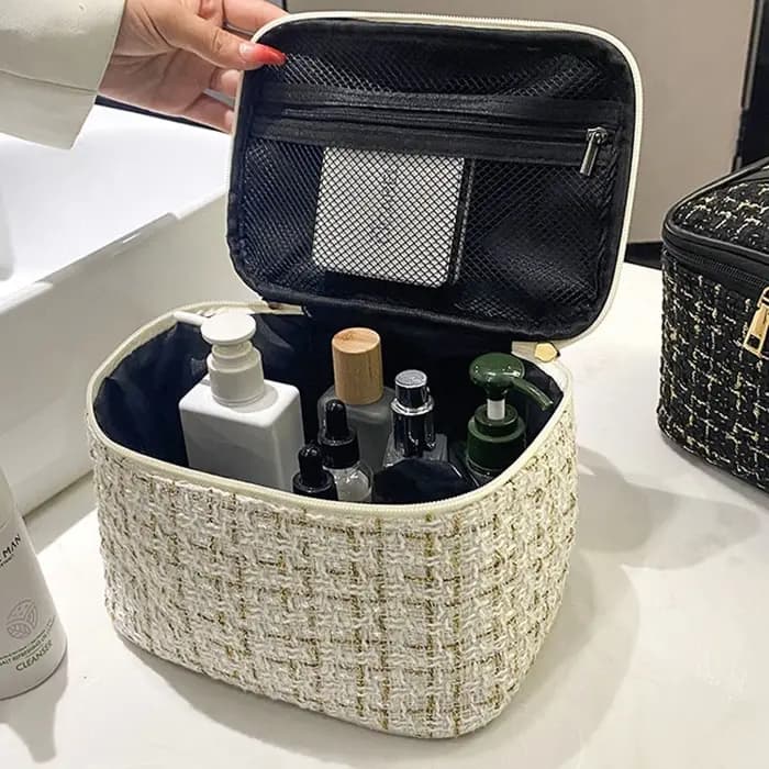 2025 nouveau sac pour femmes tricoté Style sac de maquillage Portable