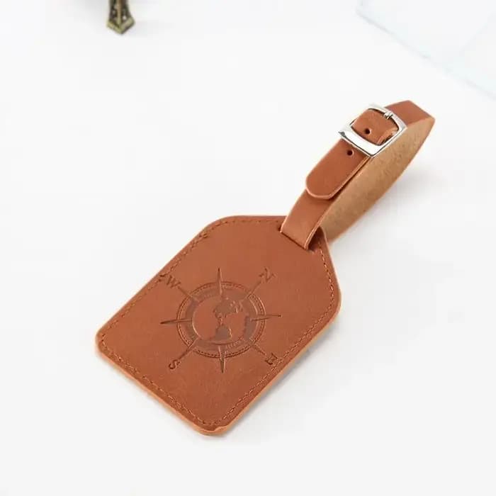 Étiquette de bagage en cuir PU