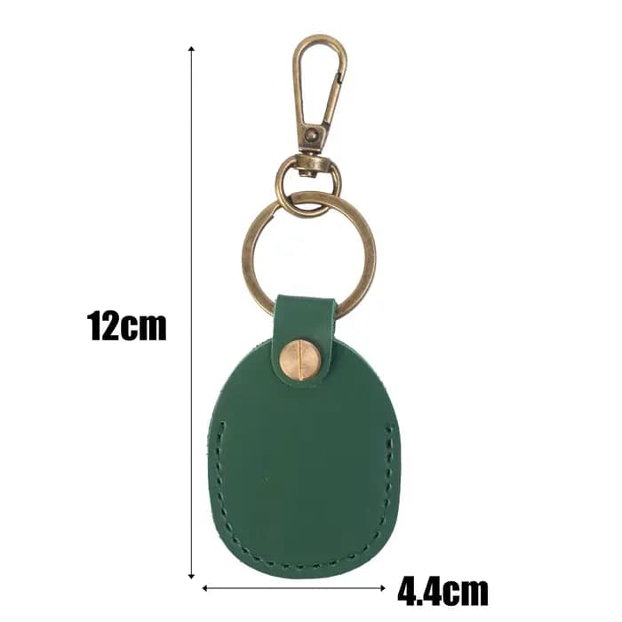 Pour Apple AirTag Portable fait à la main PU étui en cuir avec porte-clés couverture complète