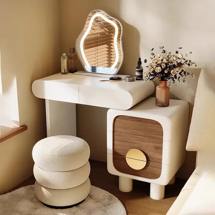 Femme petit vanité bureau Simple lumière miroir rangement luxe