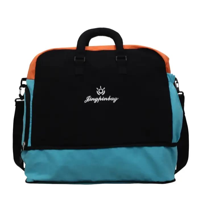 Sac de voyage court élégant à couleurs contrastées