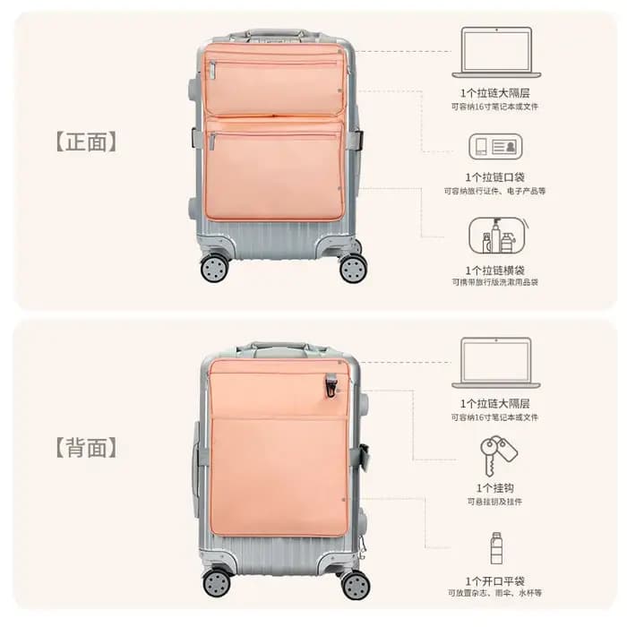 Solution de rangement efficace pour valises cabine et bagages à roulettes 20/24 pouces – Sac de voyage externe général supplémentaire