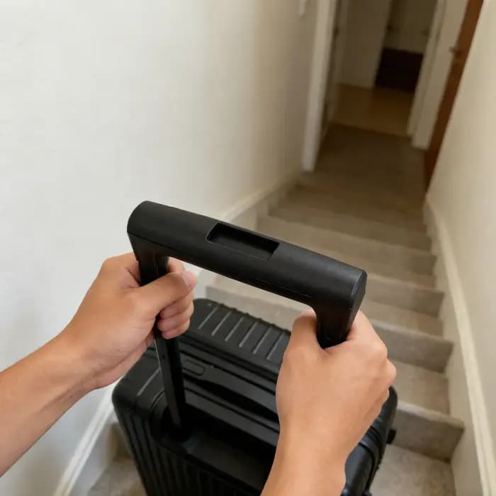 Poignée de remplacement universelle noire en plastique pour valise