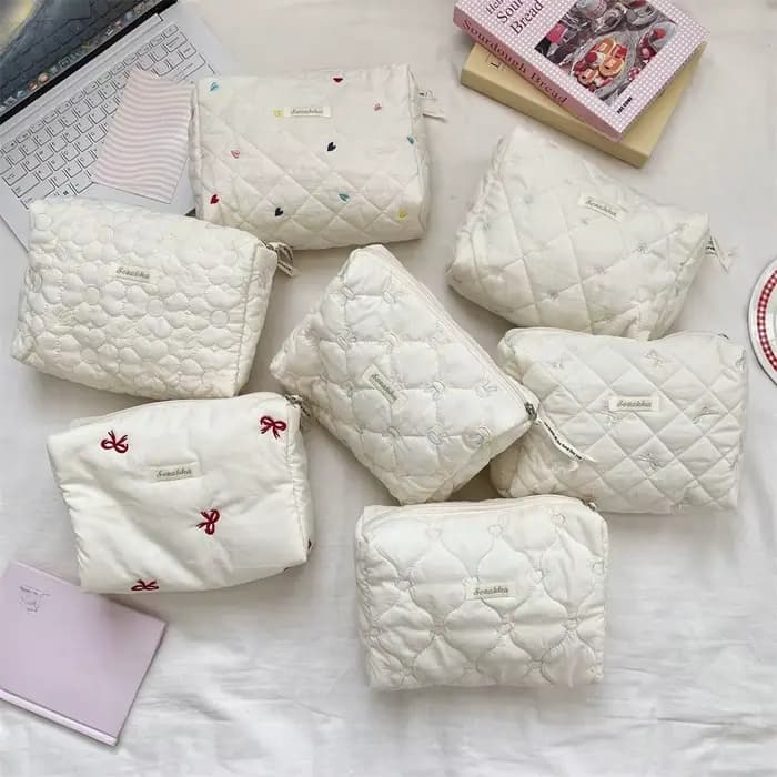 Nouveau motif de fleur femmes trousse de maquillage articles de toilette organisateur de cosmétiques sac à fermeture