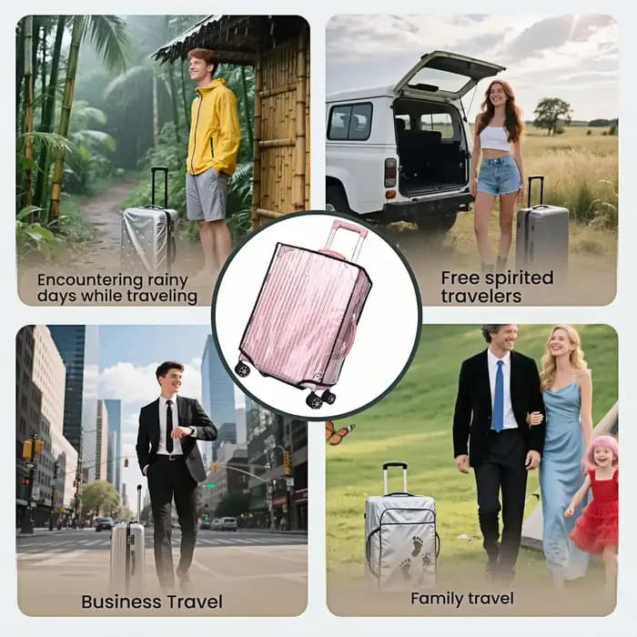 Protecteur de bagages housse de valise transparent PVC
