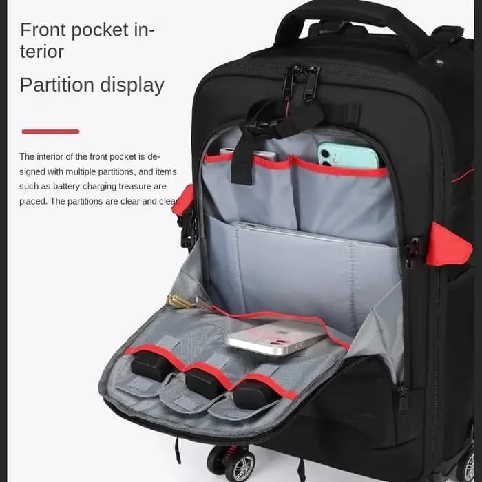 Sac pour appareil photo multifonction valise sac à dos appareil photo numérique boîtier de chariot appareil photo professionnel sacs de voyage chariot bagages sacs à dos