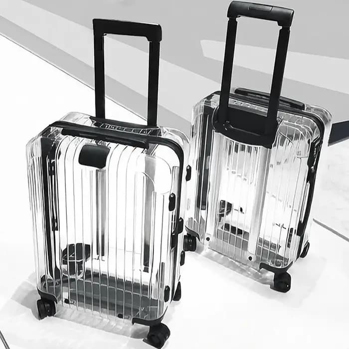 Valise transparente Internet célébrité bagages ultra-léger 20/24 pouces sacs de voyage mâle mode ten
