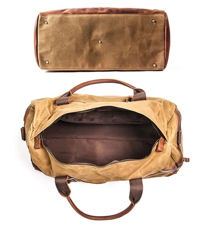 Sac de voyage en toile cirée imperméable pour hommes