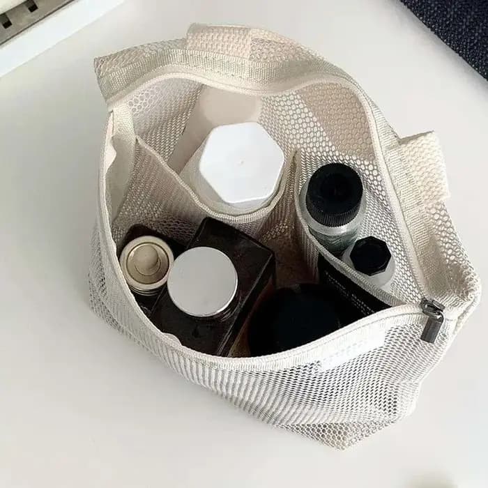 Sac de Douche en Maille avec Fermeture Éclair