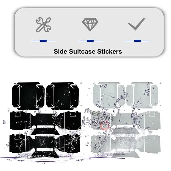 Kit d'autocollants antidérapants givrés pour Protection de peinture de valise