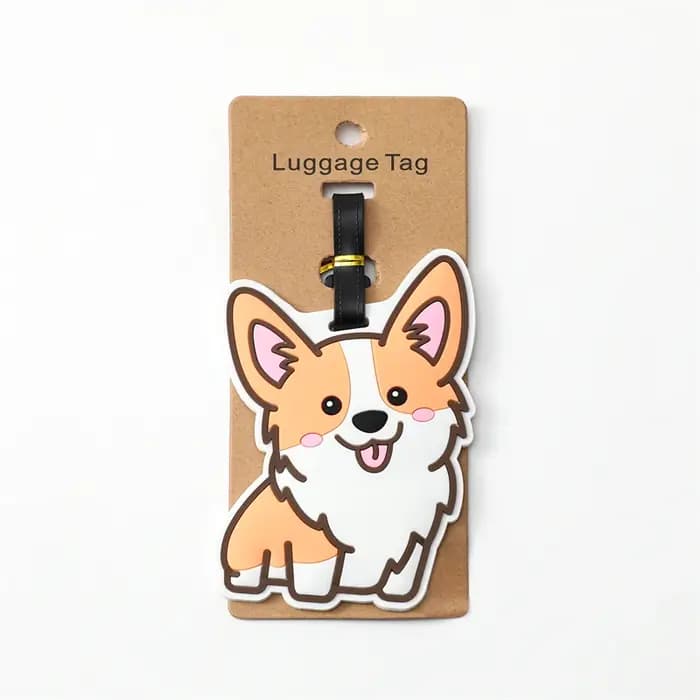 Accessoires de voyage étiquette de bagage créatif Corgi & chat valise Style de mode étiquettes suspendues