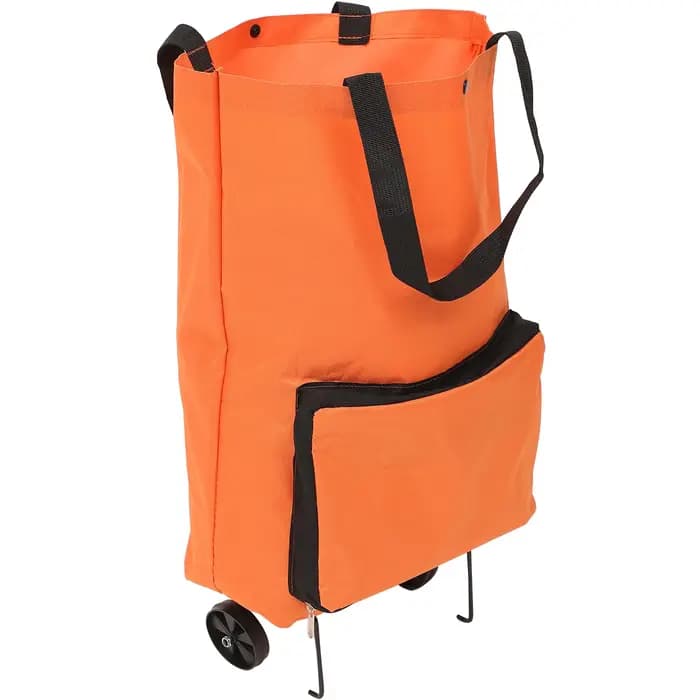 Sac de chariot pliable extra large avec roulettes en plastique robuste pour courses voyage et rangement de linge réutilisable en rouge ou blanc